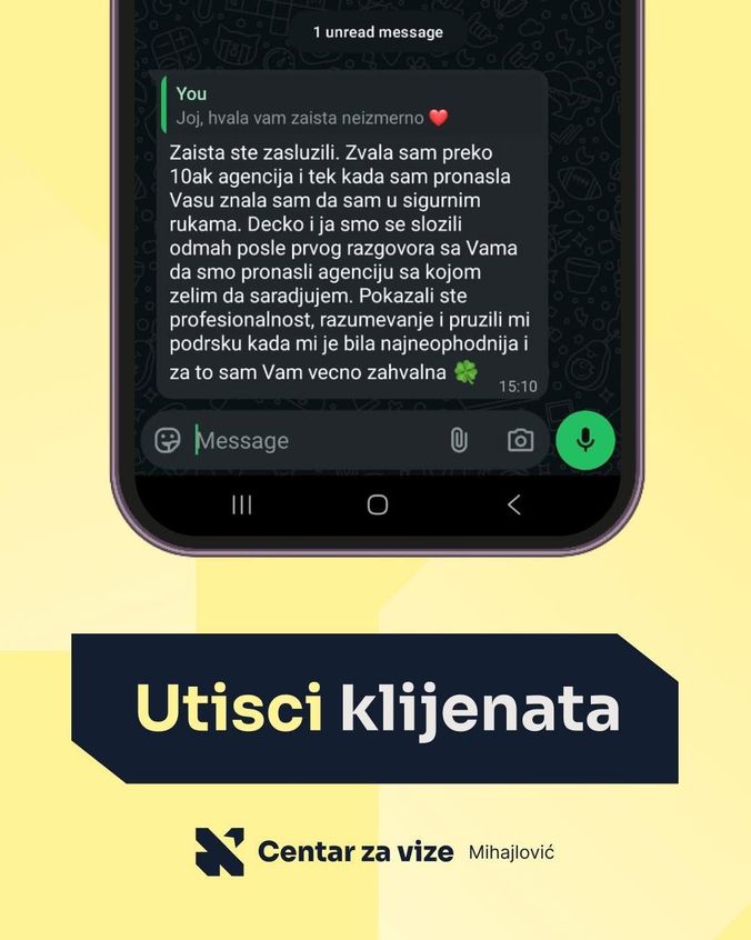 Objava sa utiskom klijentkinje: „Zvala sam preko deset agencija i tek kada sam pronašla Vasu znala sam da sam u sigurnim rukama."